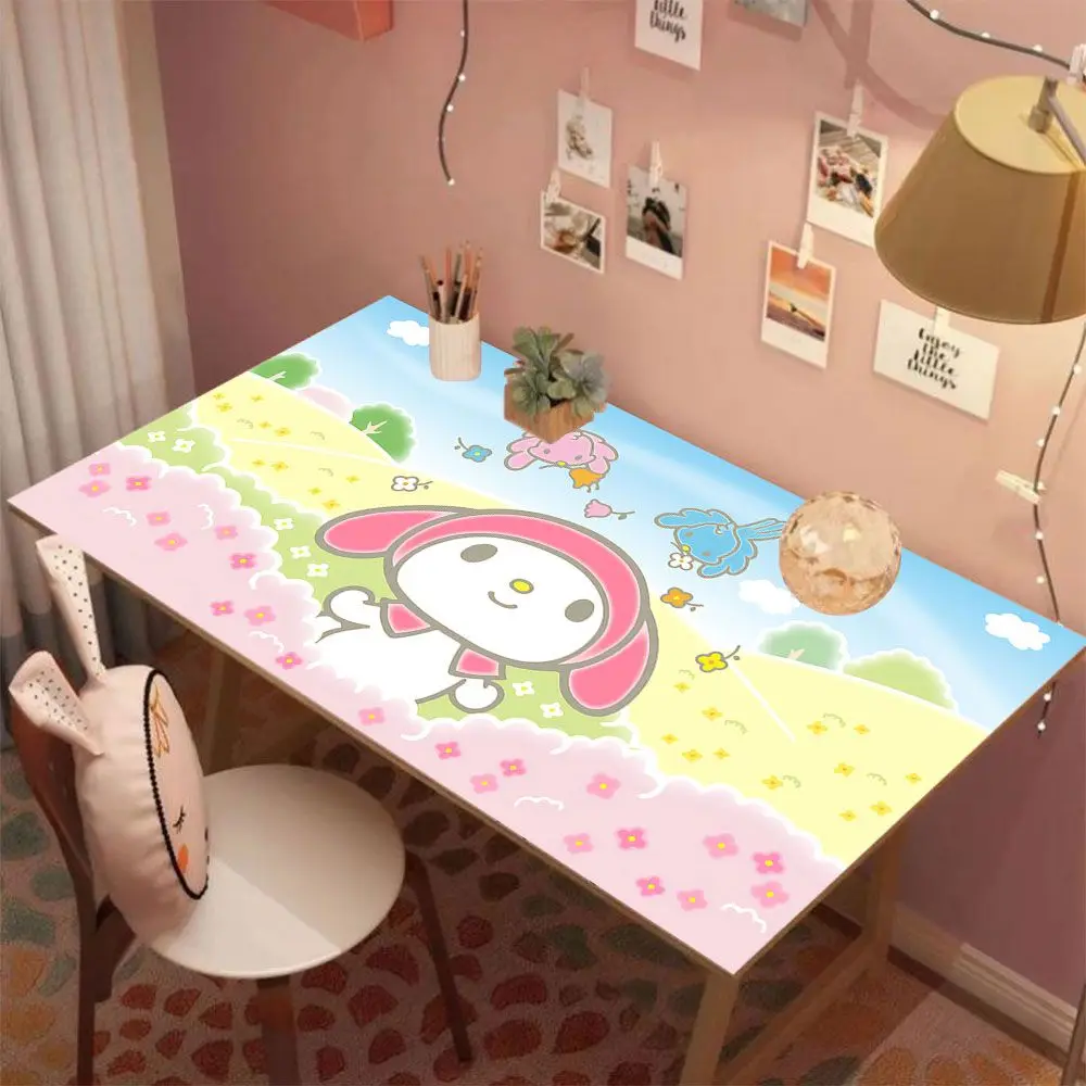 Фото Sanrio Kawaii аниме Kuromi My Melody коврик для стола девушка сердце милый мультфильм понравило маленькие двойные звезды бесстильная скатерть детский подарок №4
