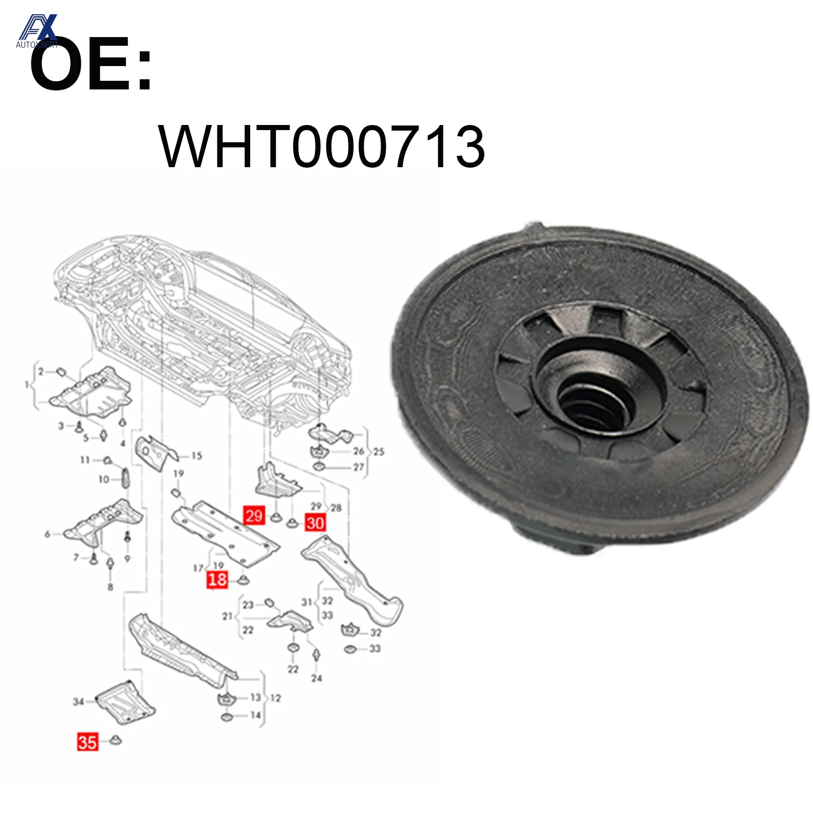 Для Audi A3 A4 Q3 Q5 TT TTRS TTS VW Golf GTI Jetta Seat Skoda Щитки под кузовом Гайка Изоляционная панель Крепежные зажимы WHT 000713