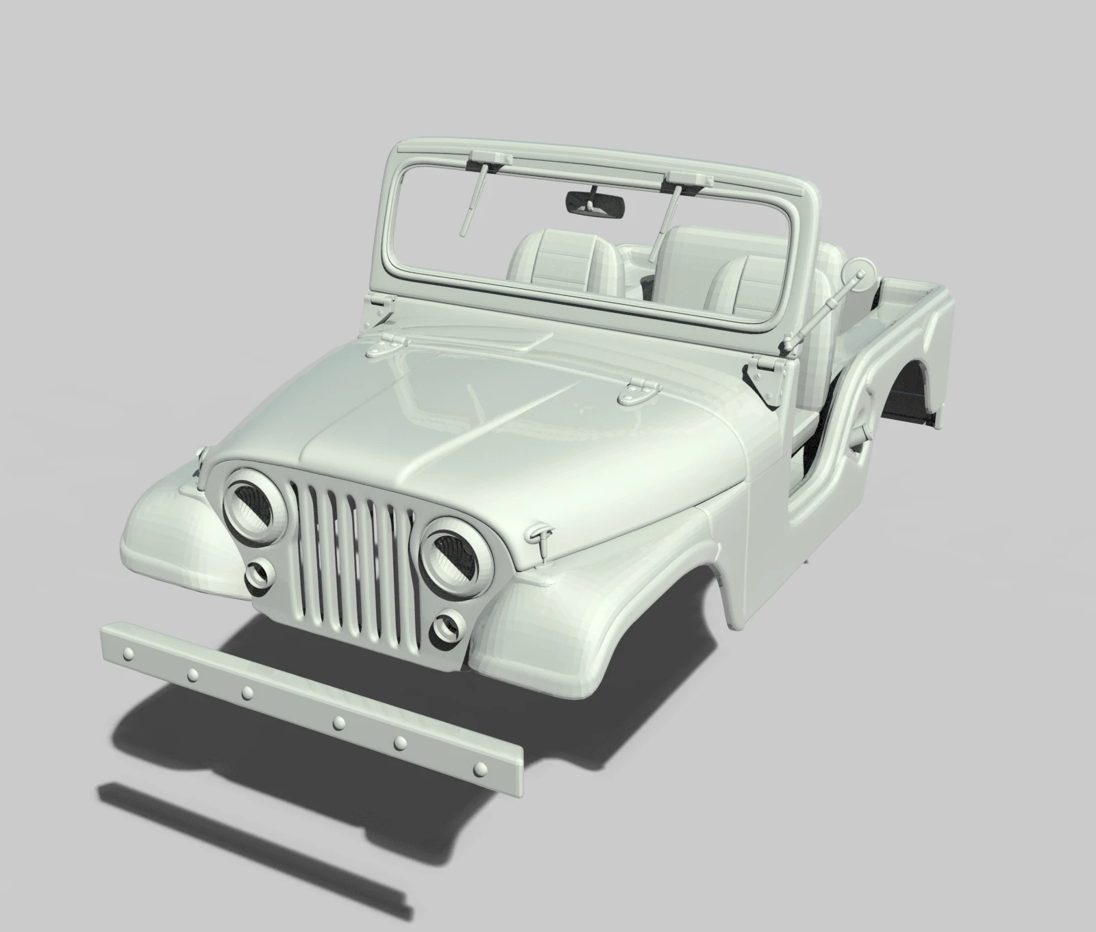 3d печать кузова автомобиля Комплект JEEP CJ5 жесткий корпус 313/324 колесная база SCX10 TRX4 NT4 JT4 RGT