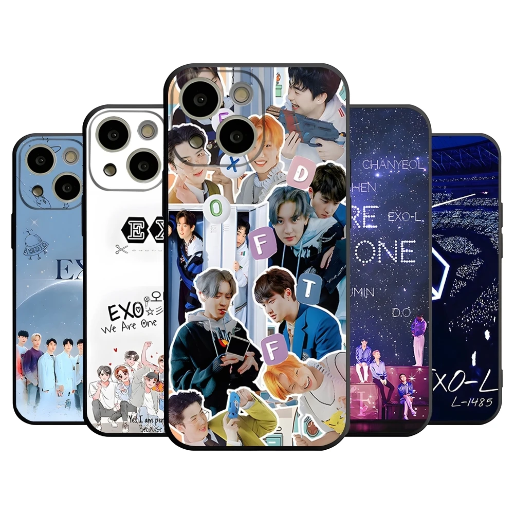 Чехол Kpop EXO для телефона 14 Pro Max для Apple Iphone 16 15 Po Max 12 Mini 11 13 Pro Xr X Xs 8 7 Plus, задняя крышка