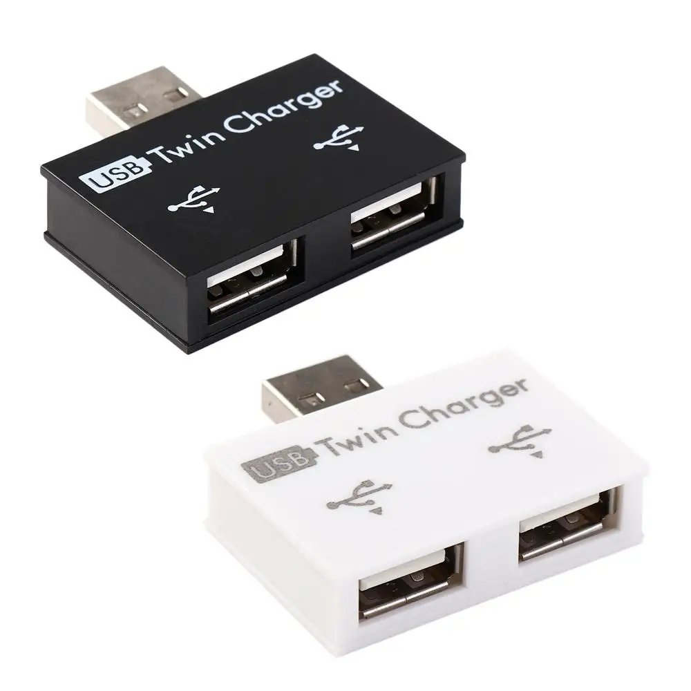 Конвертер-концентратор, разветвитель-концентратор, адаптер USB-удлинитель для зарядки, 1 штекер на 2-портовый разъем USB 2.0, зарядный концентратор USB2.0, разветвитель для зарядки