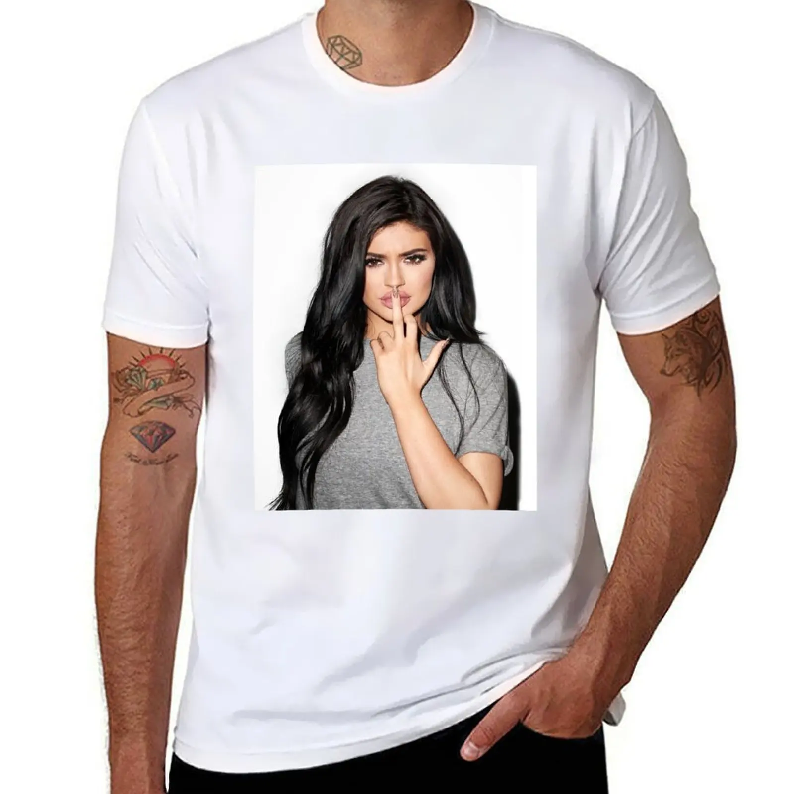 Футболка KYLIE JENNER, мужская повседневная футболка Essential, футболка