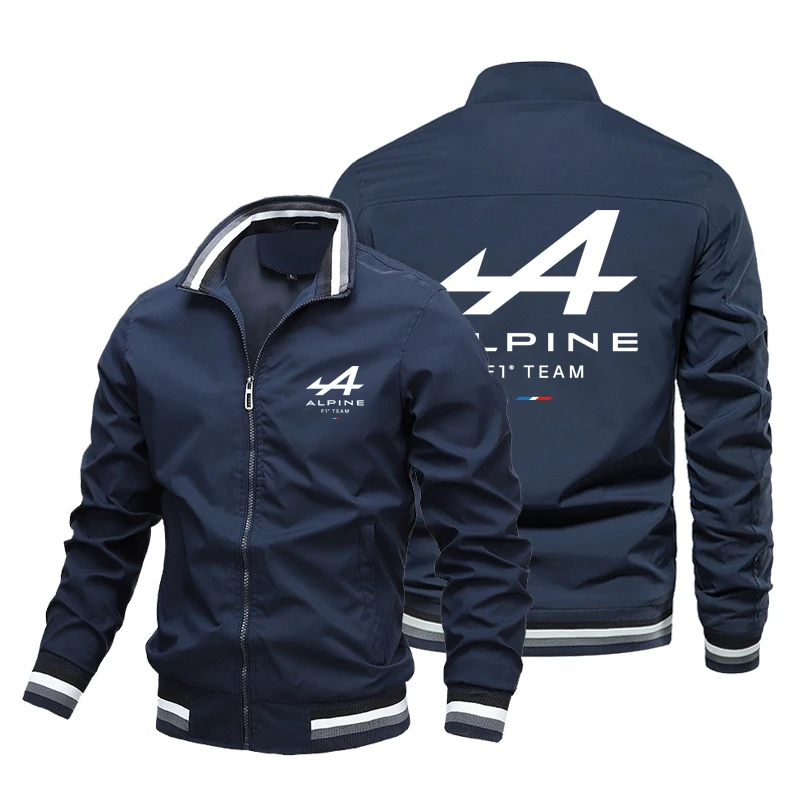 Alpine F1 Team Куртка На Молнии Мужской Повседневный Вязаный Свитер С Карманами Уличная Одежда Спортивная Одежда С Автомобиль...