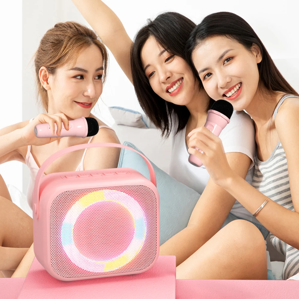 Фото Bluetooth-Колонка New Bee, беспроводной микрофон для пения, Hi-Fi-звук №3