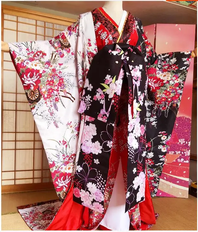 Кимоно Geisha цветочный Королевский комплект японский старинный костюм ханьфу