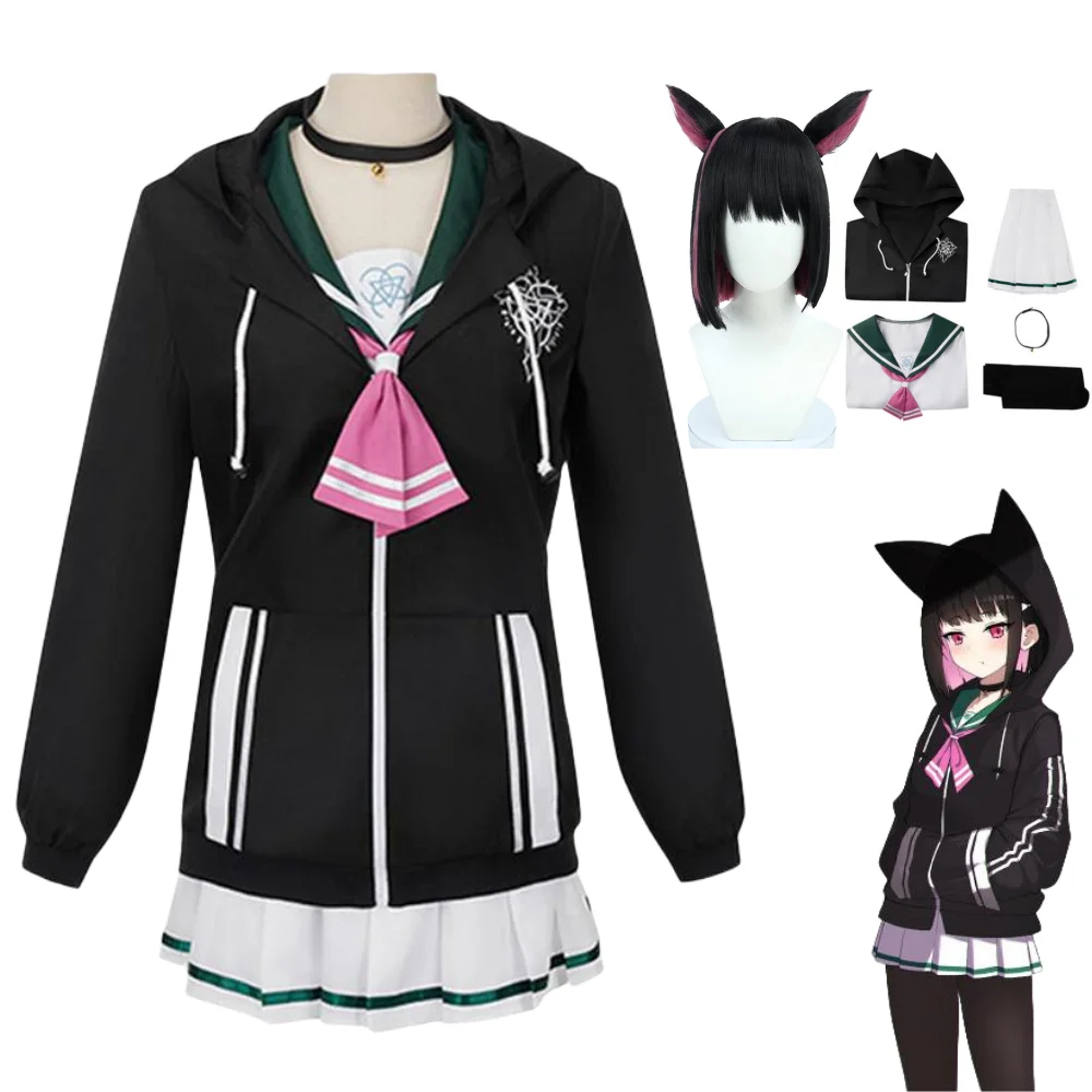 Игровой синий архив Cos Kyoyama Kazusa Косплей Костюм JK школьная форма комплект Kyoyama Kazusa костюмы для Хэллоуина