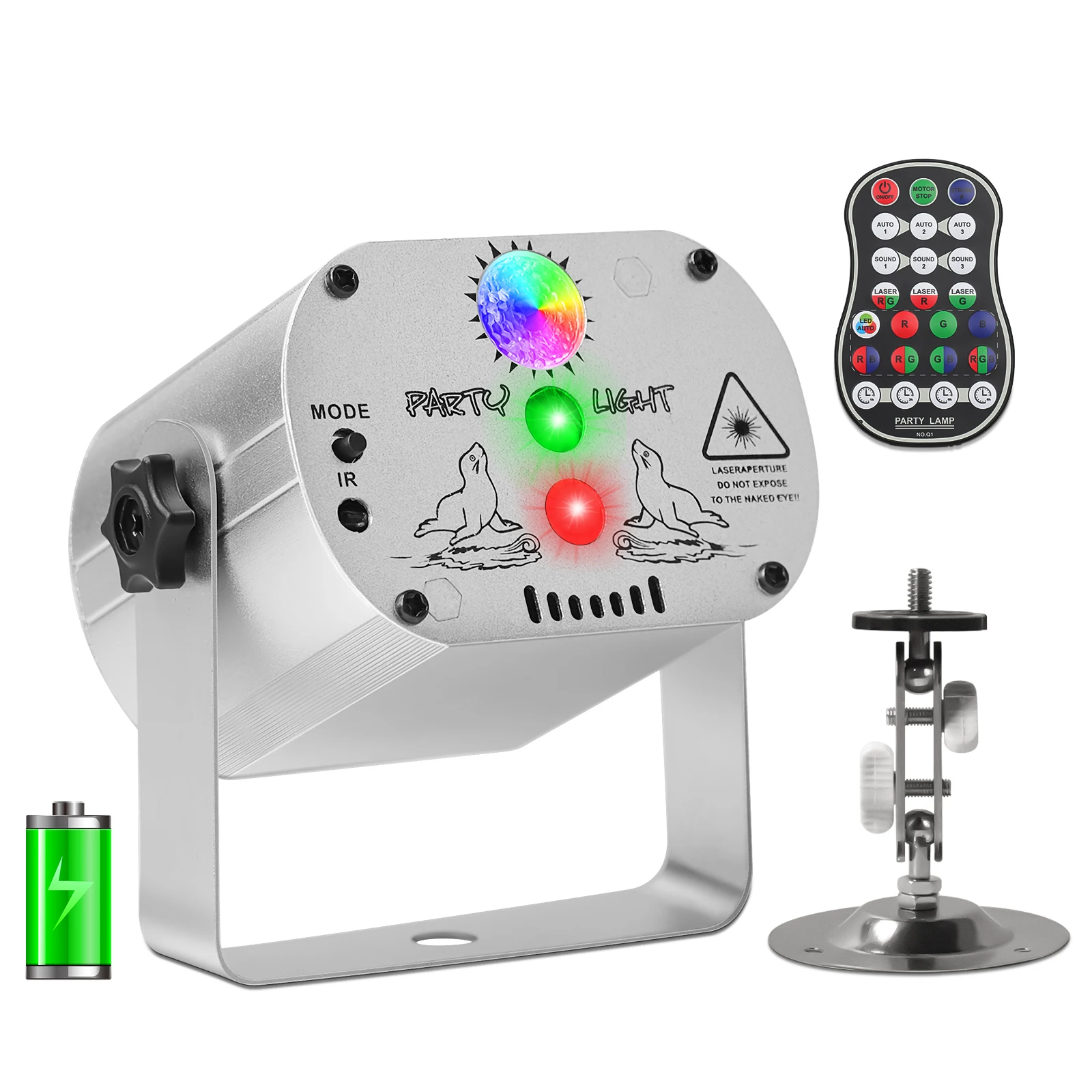 USB Mini RG Лазерная светодиодная RGB-лампа для освещения со сценическим эффектом и кронштейном, пульт дистанционного управления для телефона