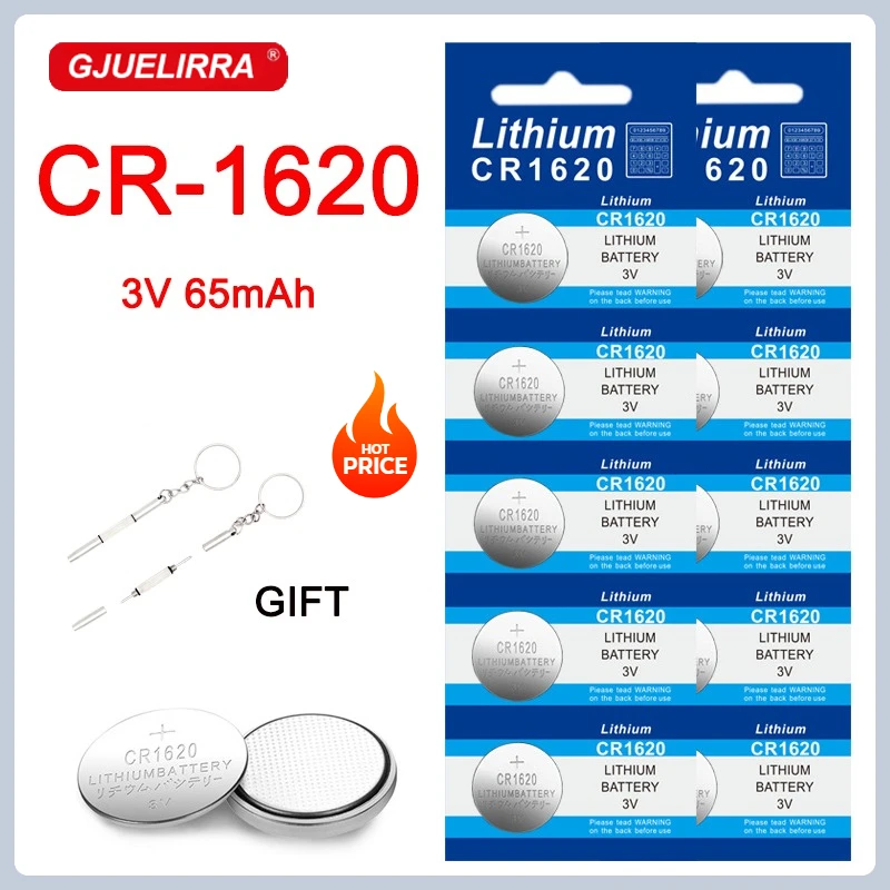 5 шт.-30 шт. оригинальная литиевая батарея CR1620 3 В CR1620 CR 1620 для часов управления, материнская плата, весы, кнопка, монетные элементы