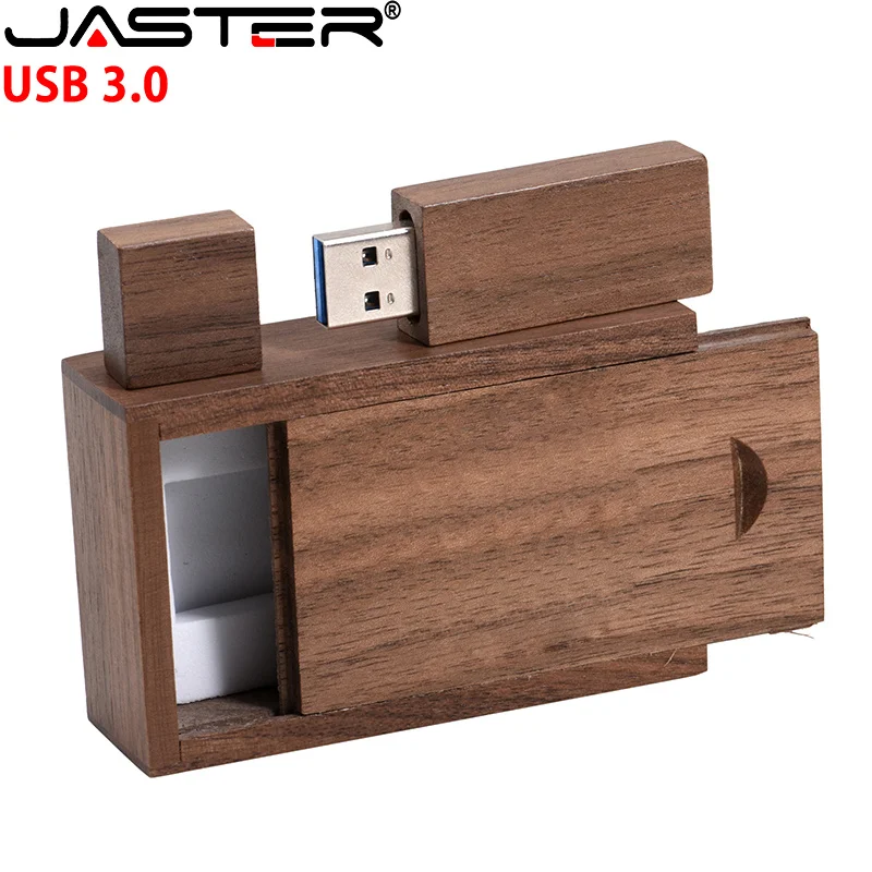 JASTER USB флэш-накопитель 3.0 деревянный/бамбуковый флэш-накопитель 4 ГБ 8 ГБ 16 ГБ 32 ГБ флэш-накопитель 64 ГБ 128 ГБ U-диска (без индивидуального логотипа)