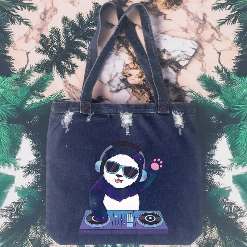 Фото All I Want To Do Is Panda No Today Ковбойская однотонная легкая сумка на молнии для отдыха Высококачественная модная мягкая универсальная сумка через плечо №5