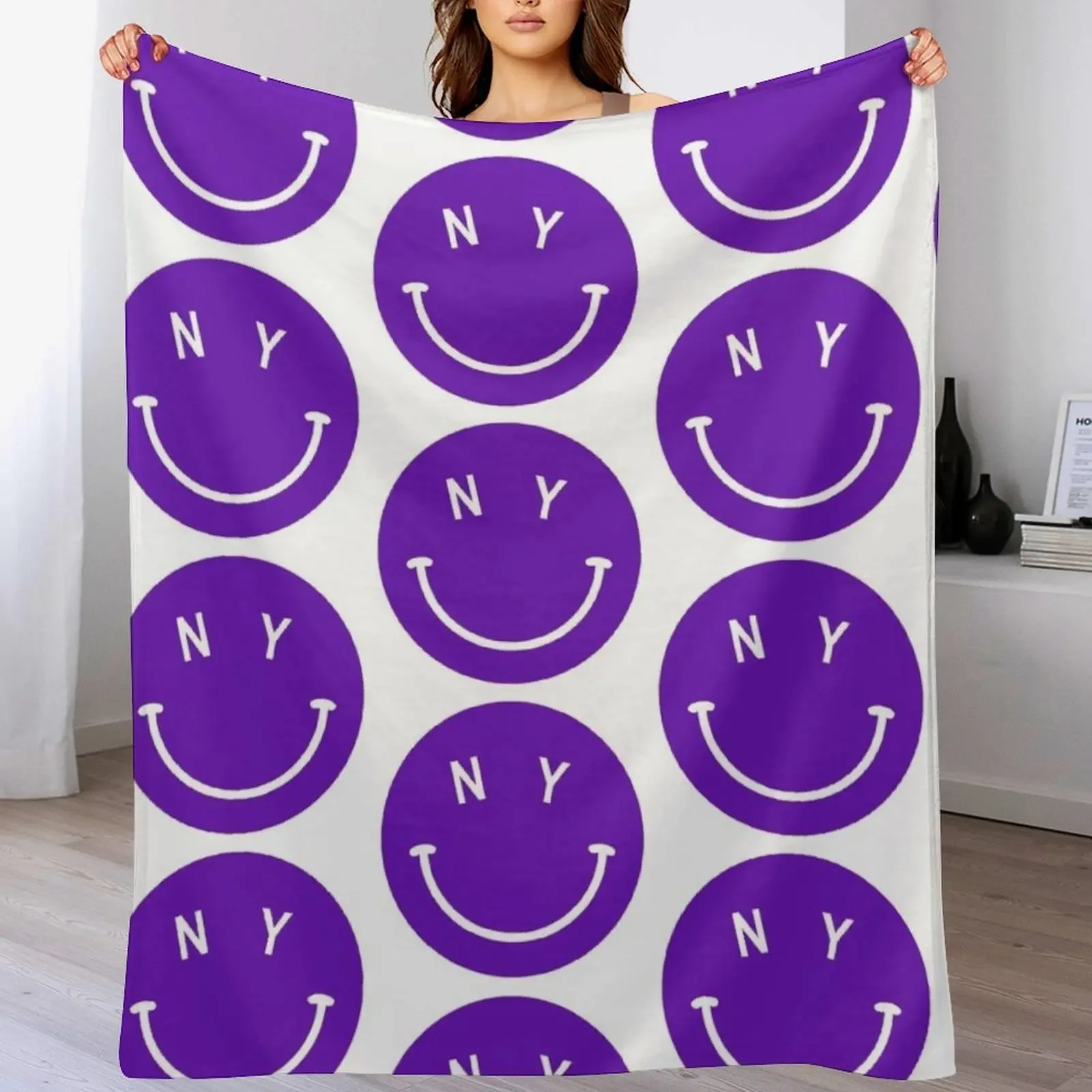 NYU Happy Throw Blanket Furrys Comforter Тонкие одинарные одеяла