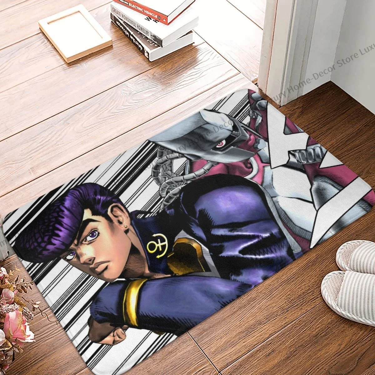 Нескользящий фланелевый коврик JoJo's Surprise Adventure для ванной комнаты