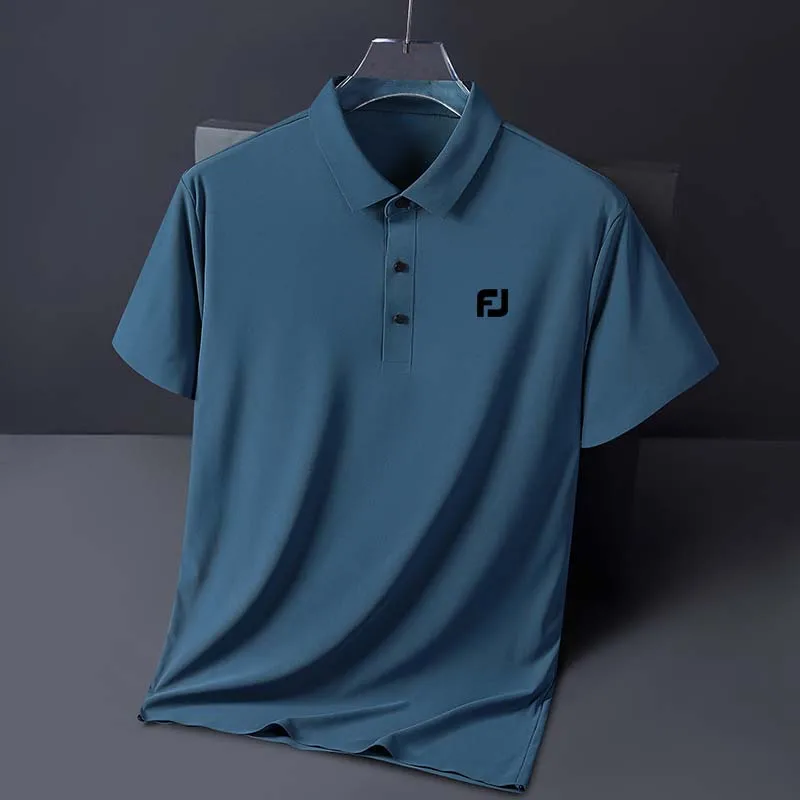 Фото Kemeja Golf Pria Musim Semi 2023 Kaos Golf Cepat kerbersirkulasi Pakaian Golf Nyaman Kemeja Polo Pria Atasan Lengan Pendek №4