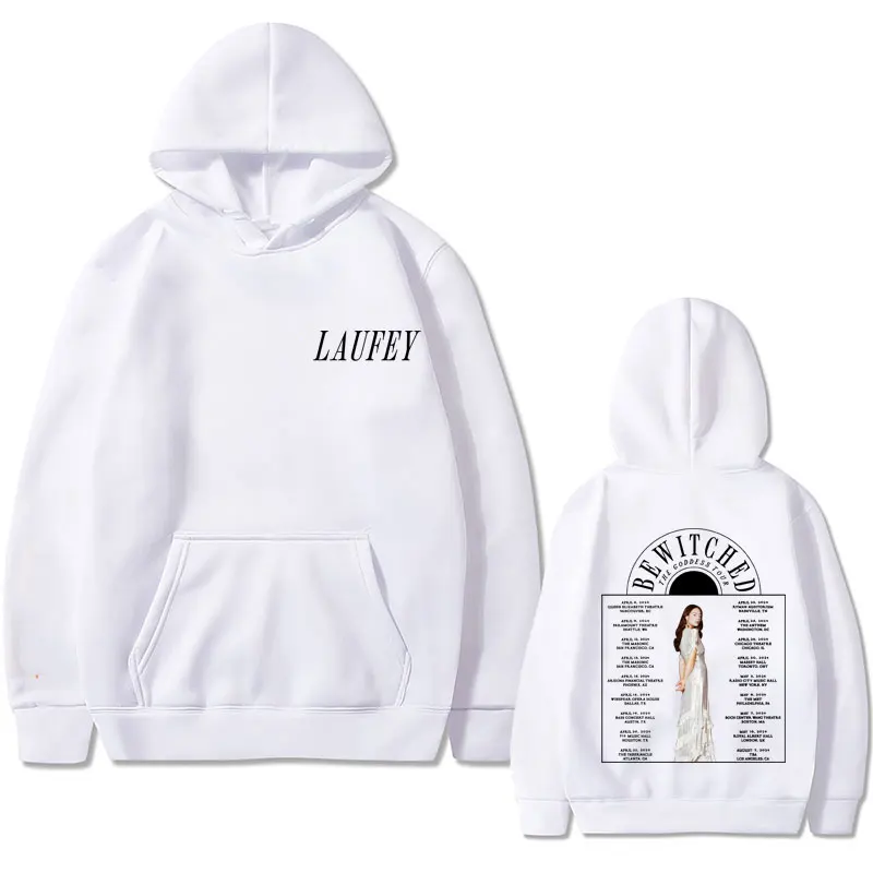 Фото New Hot Sale Singer Laufey Bewitched The Goddess Tour Hoodie Men Women Fashion Oversized Pullover Men's Casual Cotton Hoodies №5