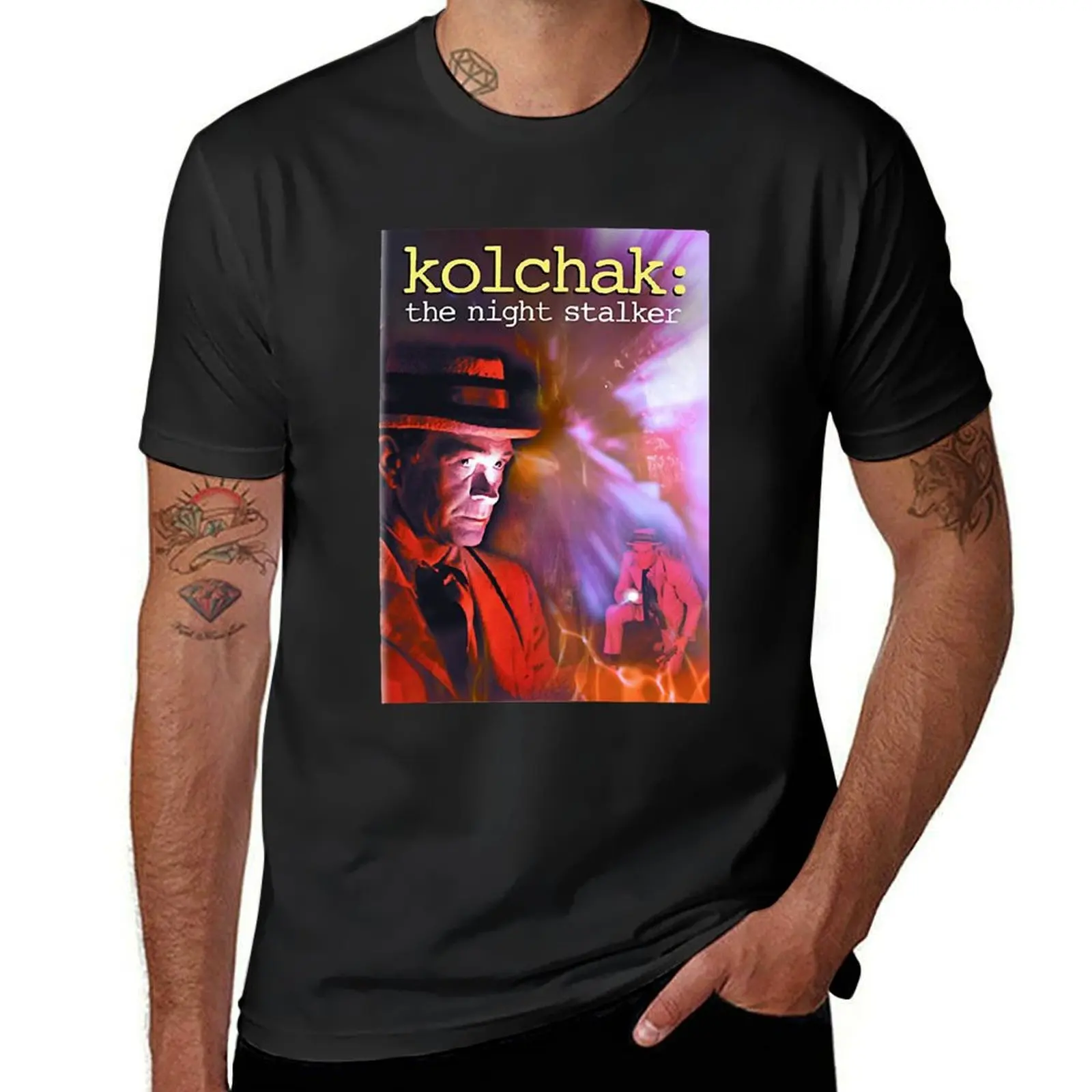 Мужские плакаты Kolchak Night Stalkerthriller Small To T-Shirt, таможенные футболки, мужские облегающие футболки для мужчин