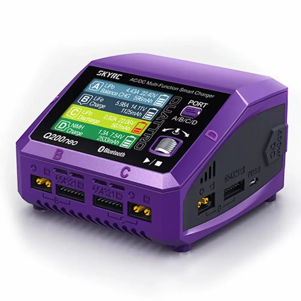Фото SkyRC Q200neo Lipo Балансное зарядное устройство Разрядник AC200W DC400W 10A для 1-6S LiPo Li-ion Life LiHV 2-15s NiCd NiMH PB №2