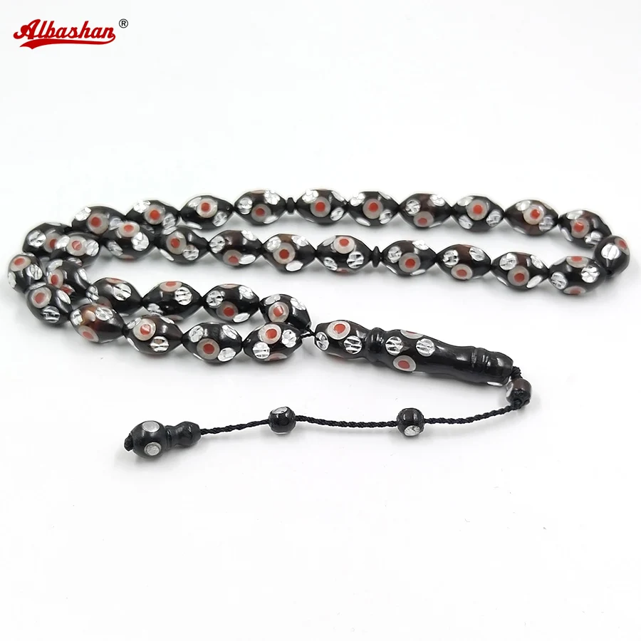 Натуральный Деревянный мусульманский подарок Tasbih kuka ручная работа мусульманский 33 молитвенные бусины арабский модный браслет misbaha