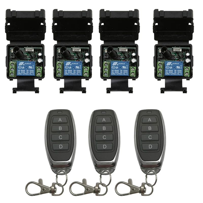 Фото Новый DC12V 24V 1CH RF беспроводной пульт дистанционного управления система передатчик + реле приемника умный дом z-wave/окно/гаражная дверь №2