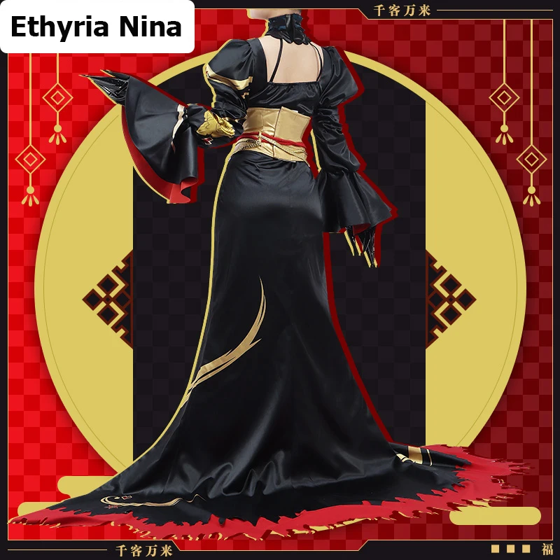 Фото COS-KiKi Vtuber Nijisanji Ethyria Nina новая одежда игровой костюм косплей костюм элегантное сексуальное платье униформа наряд для вечеринки на Хэллоуин №2