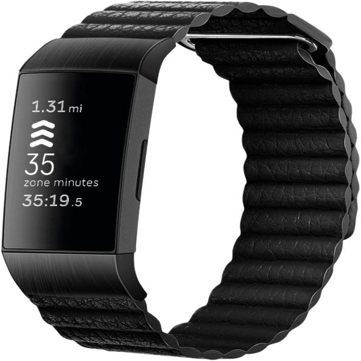 Ультрапрочный модный современный регулируемый кожаный ремешок для Fitbit Charge 4/3-прочный, совместимый, нейтральный, стильный