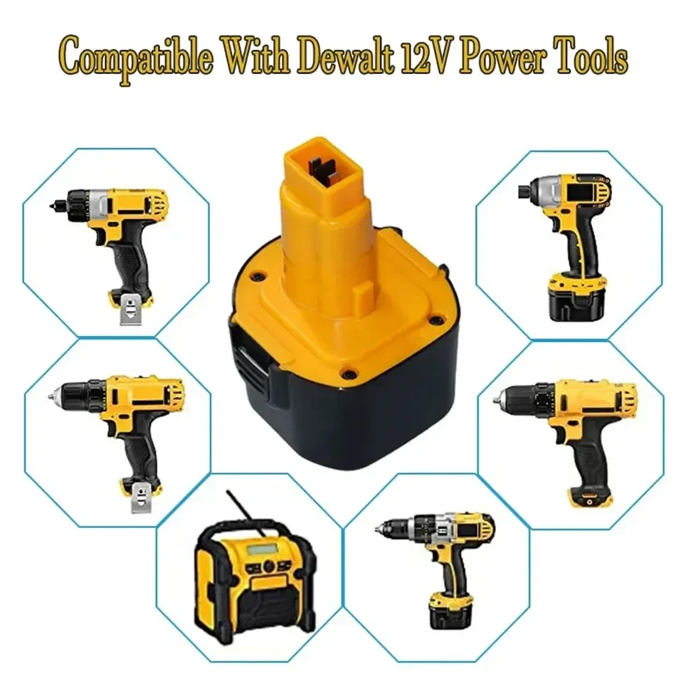 Фото Аккумулятор для Dewalt с DE9061 DE9062 DW9061 DW9062 DW9062 DE9036 DW911 DW921 DW9614 DW050, 9,6 в, 4800 мАч №3