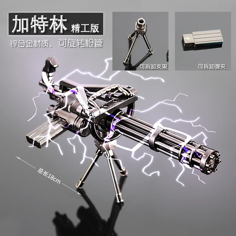 Фото 17 см M134 Rapid Fire Machine Gun Gatling Minigun металлическое оружие миниатюры украшение дома 1/6 кукольное оборудование аксессуары №3