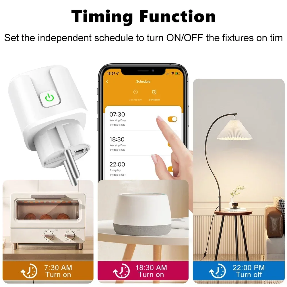 Смарт-розетка Tuya Zigbee, 16 А20 А, с мониторингом мощности (art.: 3920c729a9cd8) - 3920c729a9cd8