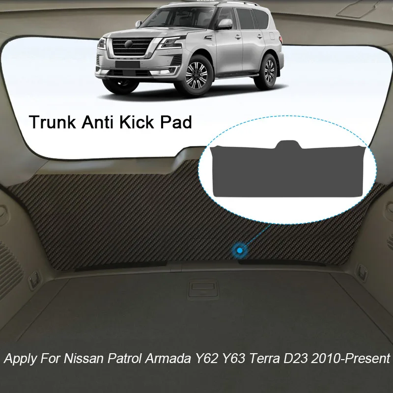 Автомобильная Противоударная углеродная Накладка для багажника Nissan патруль Армада Y62 Y63 Terra D23 2010-покадровая Пылезащитная наклейка на заднюю дверь