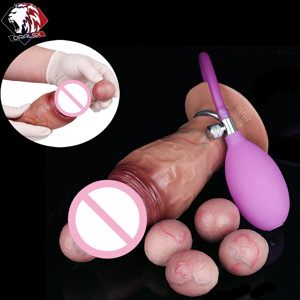 ORALSX силиконовый надувной Ovipositor Lay Egg Dick реалистичный фаллоимитатор анальная вагинальная пробка секс-игрушки для женщин мужчин стимулирующее удовольствие