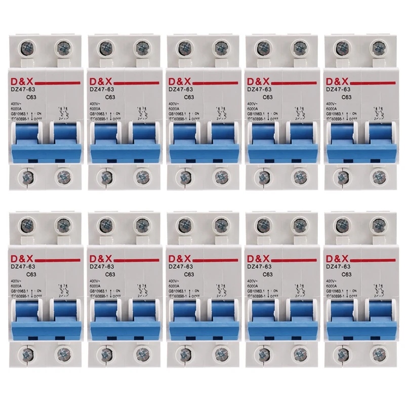 10X 2P 63A DC400V MCB фотоэлектрический выключатель солнечной энергии (Pv)