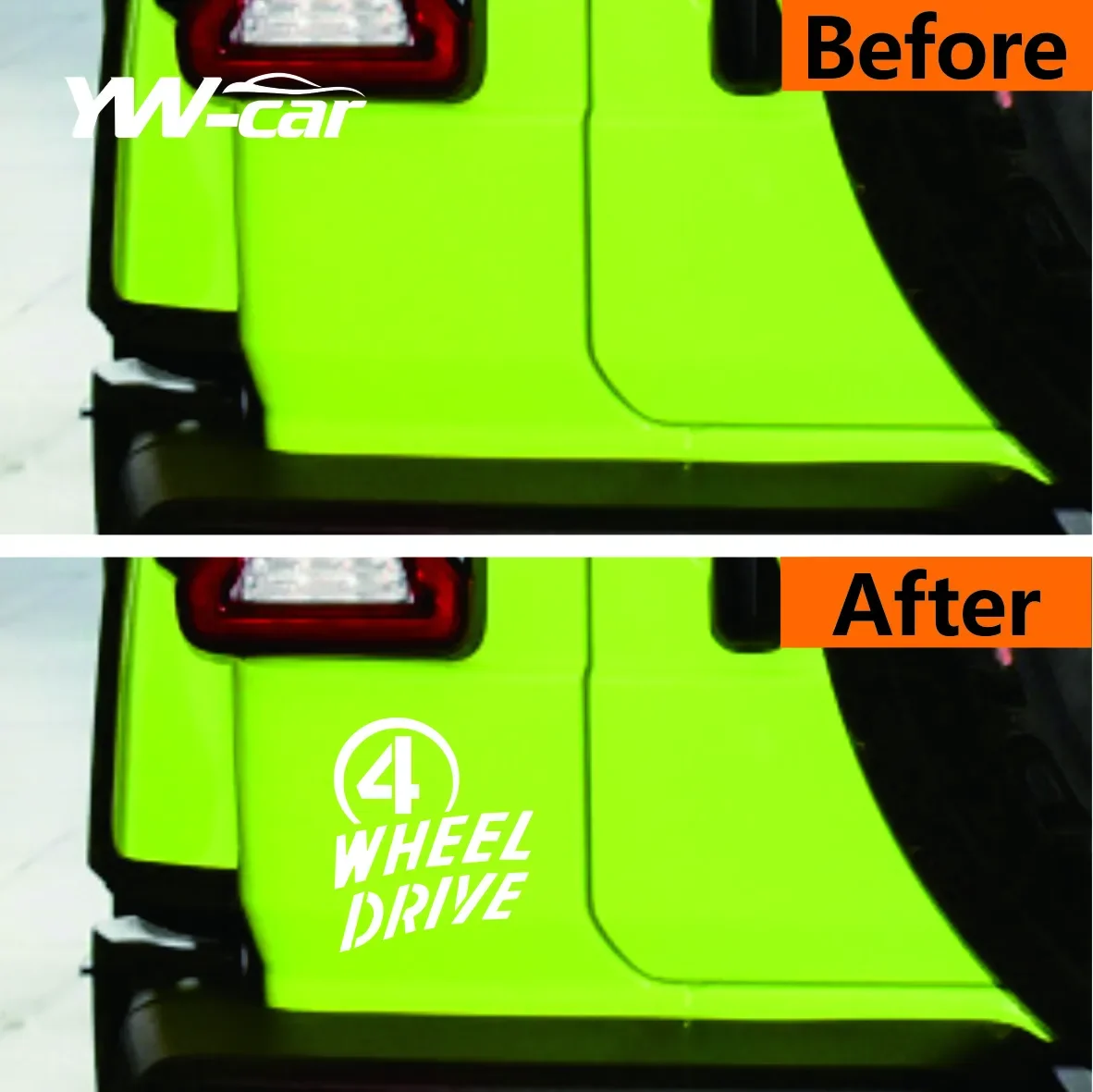 Фото 4-х колесная наклейка Willys Overland, графическая наклейка для Jeep Wrangler Unlimited JK TJ YJ CJ XJ 2007-2017 2018 2019 2020 2021 №4