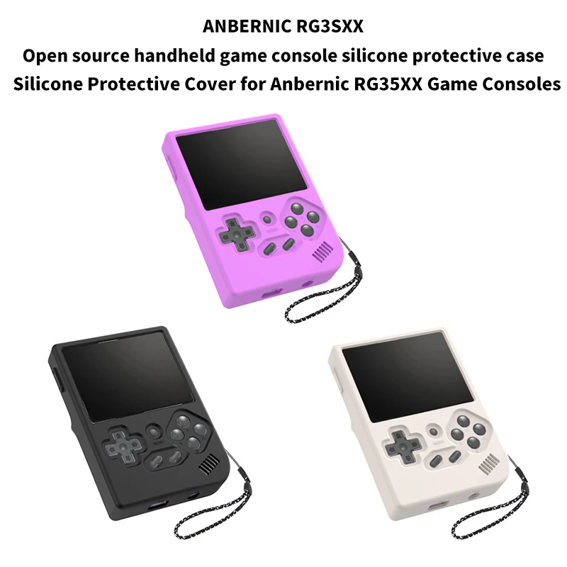 Силиконовый защитный чехол для ANBERNIC RG35XX, ретро портативная игровая консоль, мягкий чехол с защитой от падения, аксессуары для игровой консоли