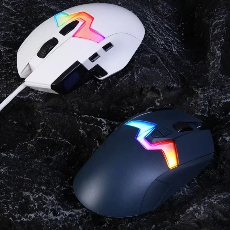 Фото Проводная мышь Dareu A980 PAW3395, игровая мышь с TFT-дисплеем, RGB, 26000DPI, 650IPS, 50G, ускорение, компьютерная игровая мышь для офиса и киберспорта №3