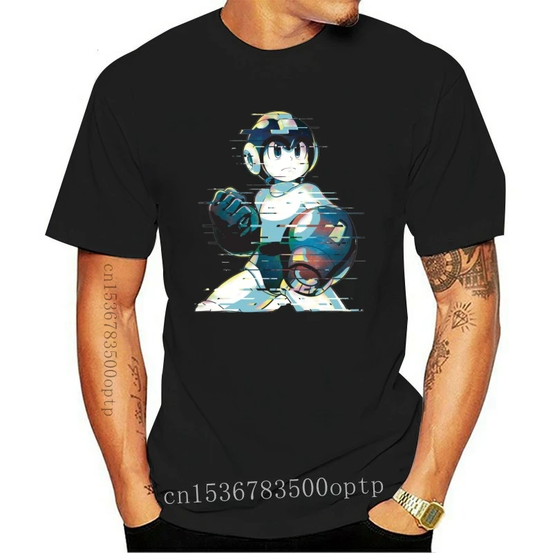 Новинка, сверкающая футболка Mega Man, унисекс, для взрослых, забавные размеры, NES Video Game Proto Man 2021