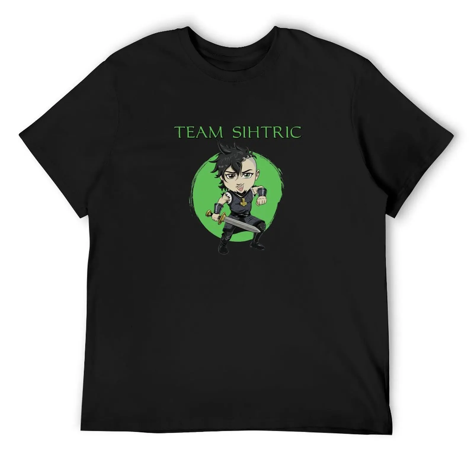 Футболка Chibi Team Sihtric, рубашки с рисунком, футболки с рисунком, футболки с аниме, мужские футболки