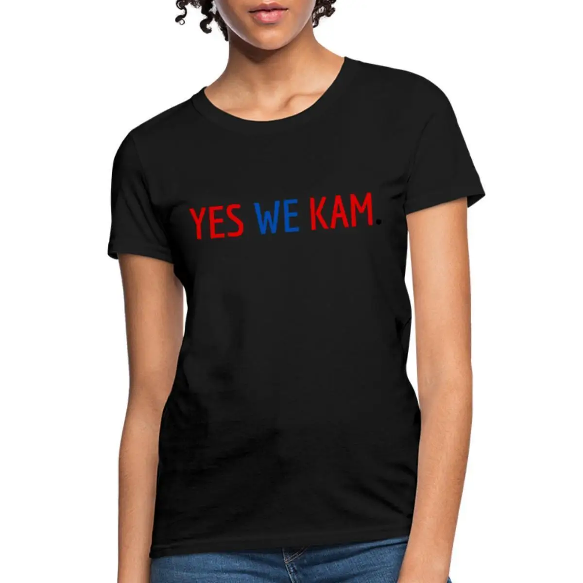 Женская футболка Kamala Harris 2024, дизайн кампании Yes We Kam
