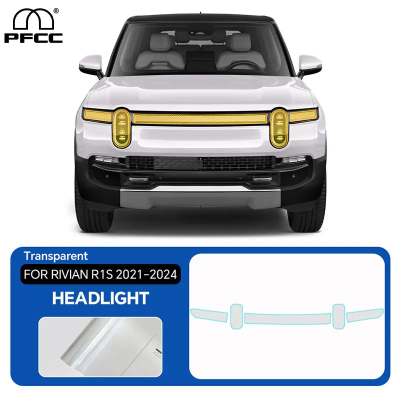 PFCC умная фотохромная защитная пленка для фар автомобиля PPF TPU для Rivian R1T 2021 2022 2023, самовосстанавливающаяся пленка против царапин