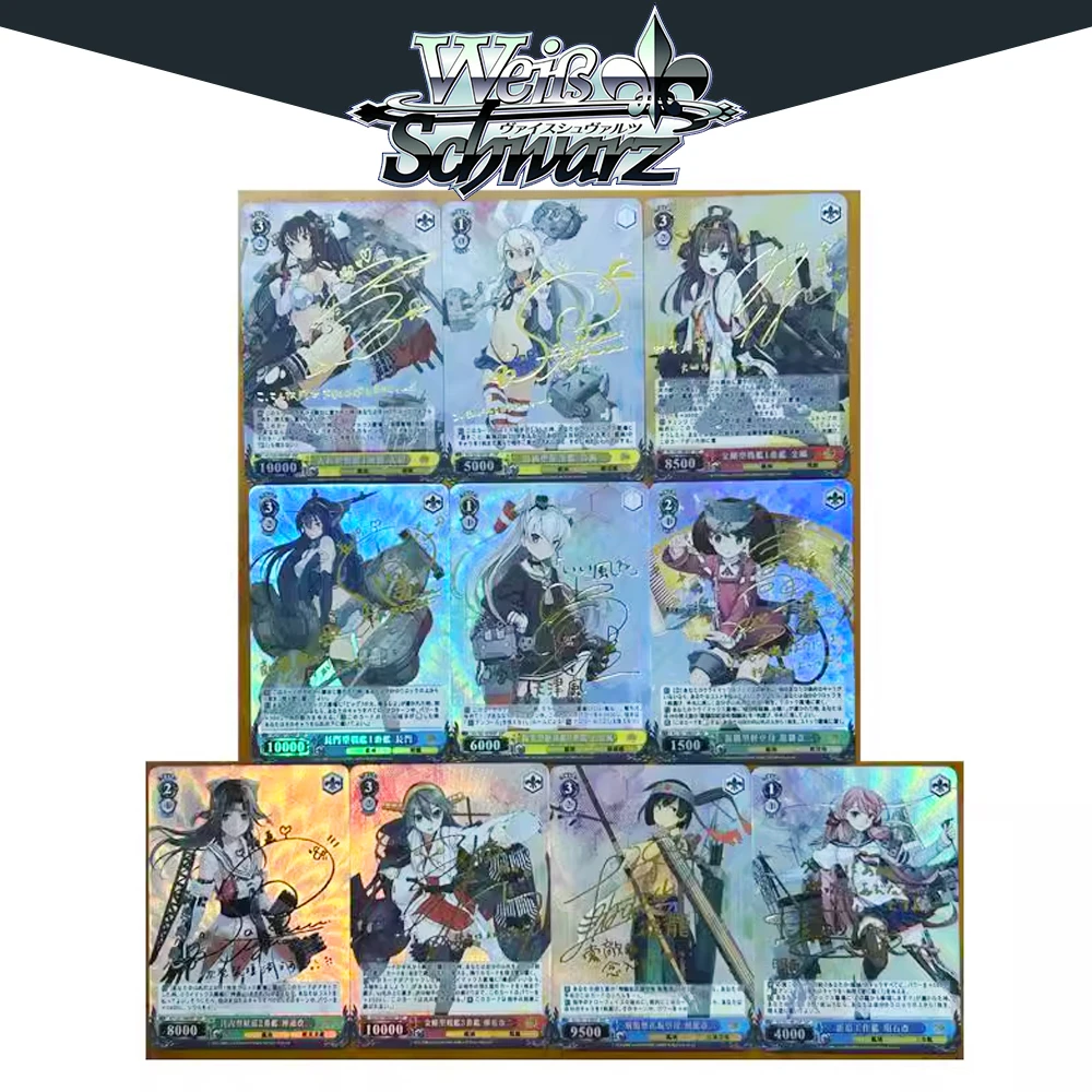 BLBU 9 шт. Weiss Schwarz Card Azur Lane Sexy WeiB Game Signature Card DIY Аниме Коллекционные карты WS Eagle Union Dragon Empery