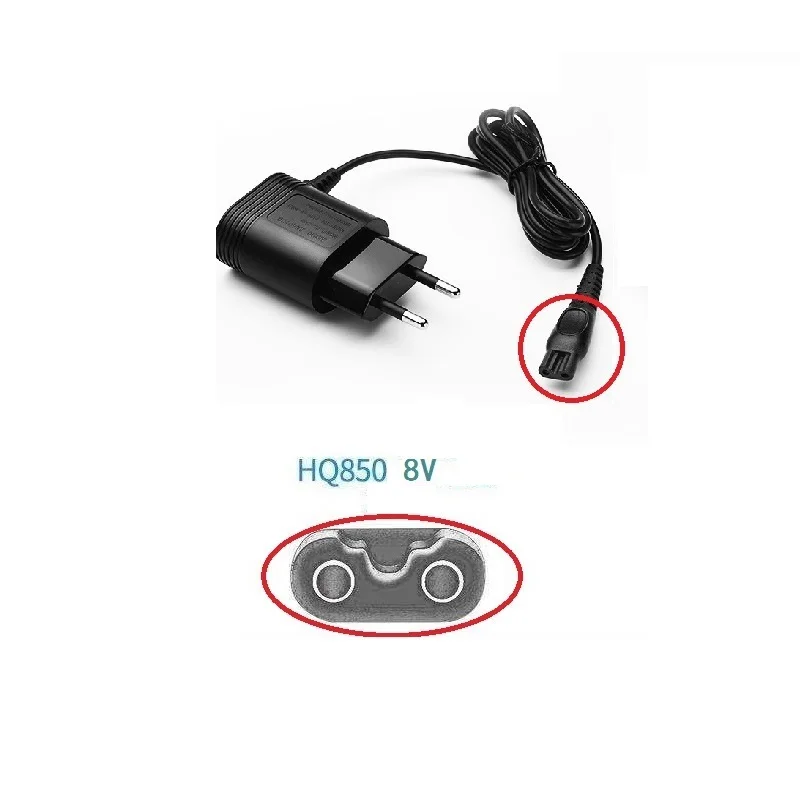 Фото Шнур питания для зарядки 8 В, подходит для Philips Norelco HQ850 для Oneblade QP2630 QP2530, адаптер для зарядного устройства для электробритвы, источник питания №3
