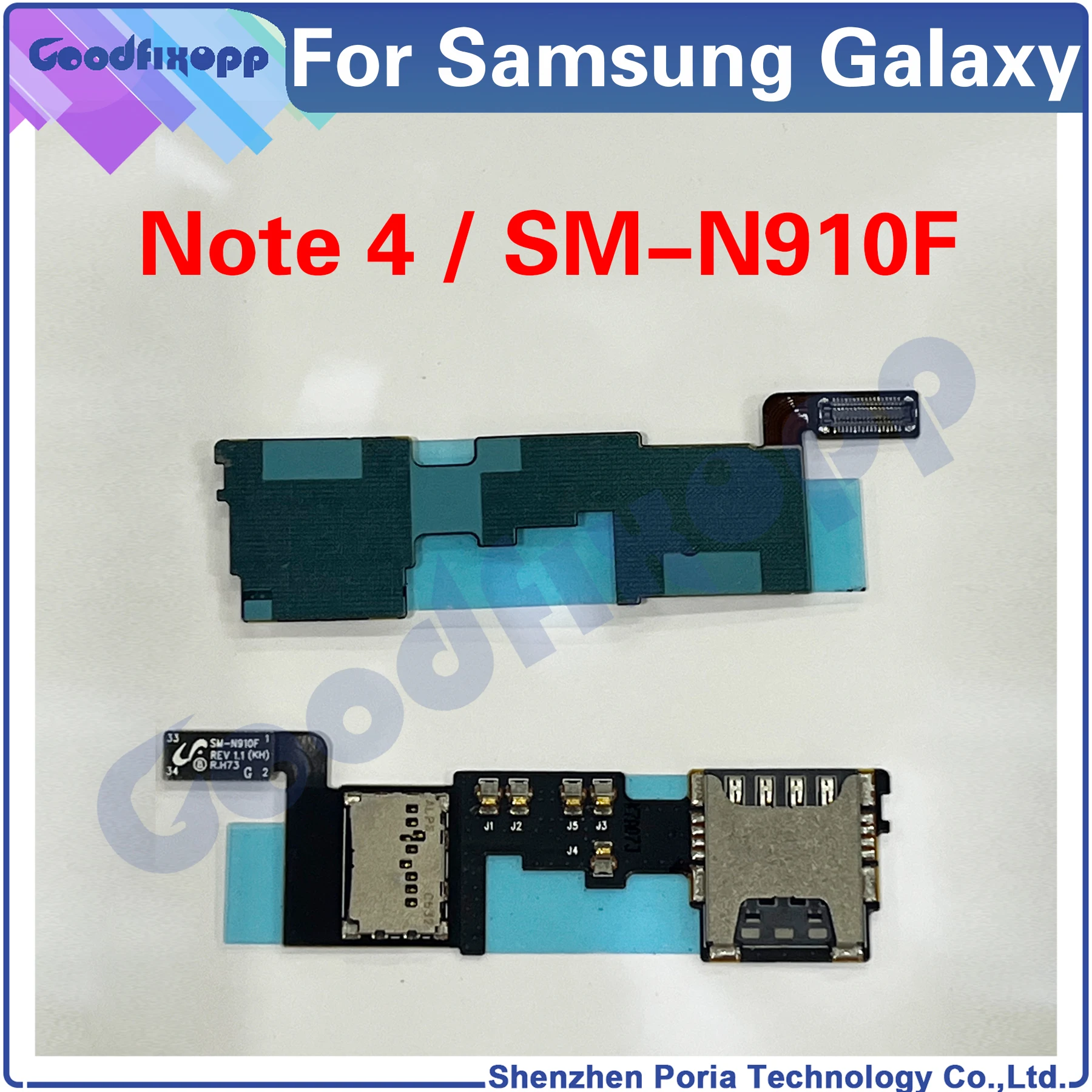 Гибкий кабель для считывания SIM-карт памяти Samsung Galaxy Note 4 SM-N910F N910F