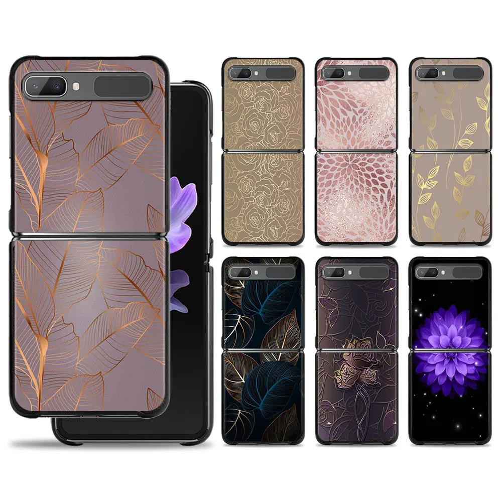 Чехол для телефона с блестками Real Dry Flower для Samsung Galaxy Z Flip Z Flip3 5G Z Flip4, жесткий матовый чехол из поликарбоната