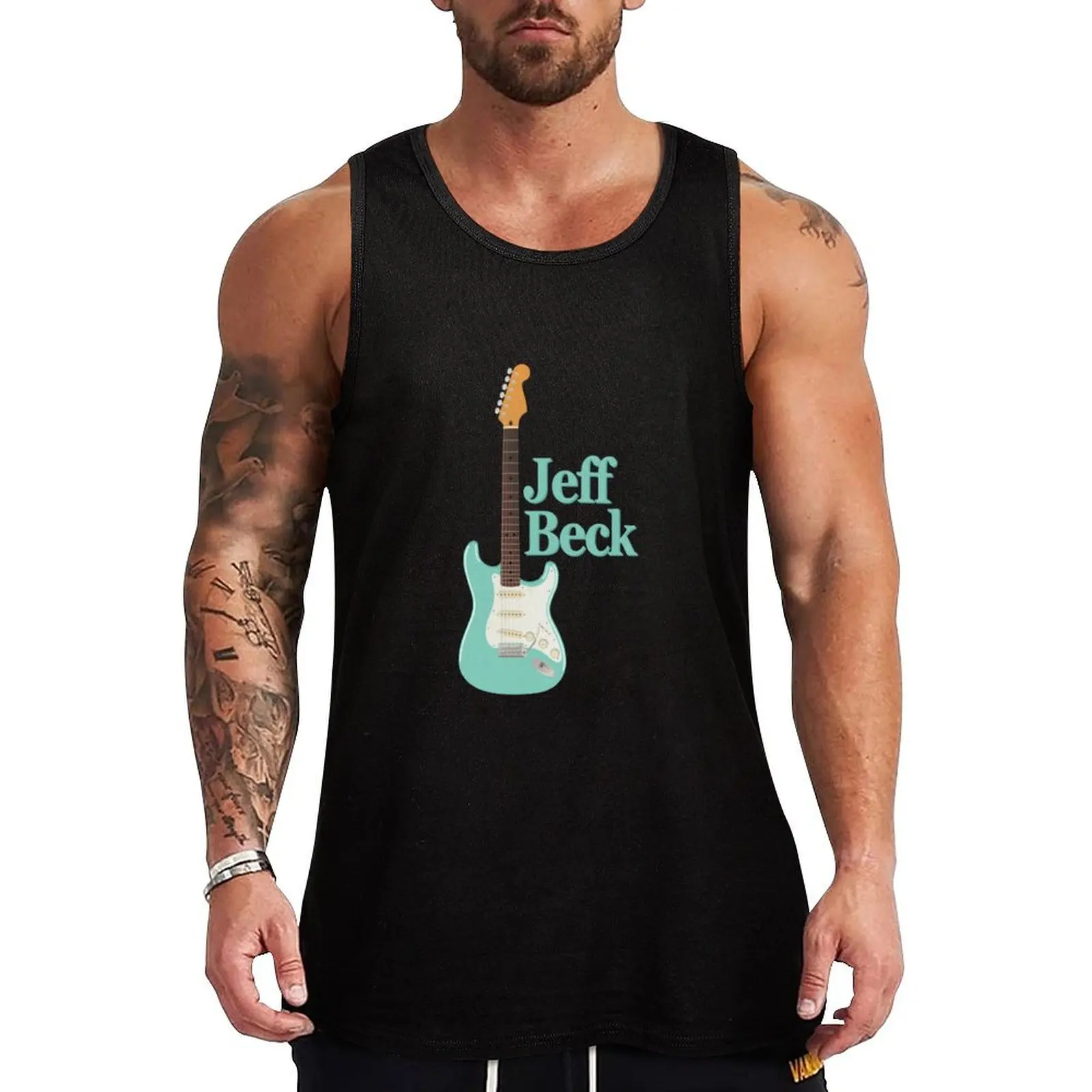 Jeff Beck Surf Green Strat майка мужские спортивные товары рубашки без рукавов мужская летняя одежда мужская спортивная одежда