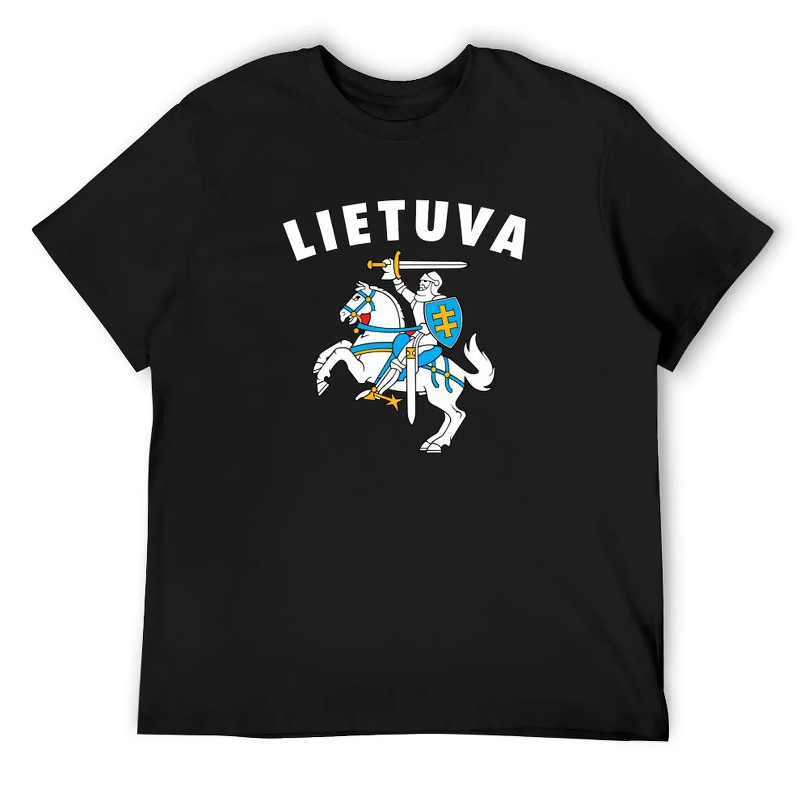 Lietuva Литвая футболка с гербом, рубашки с рисунком, таможенный дизайн, ваша собственная хлопковая футболка с рисунком, компрессионная рубашка для мужчин