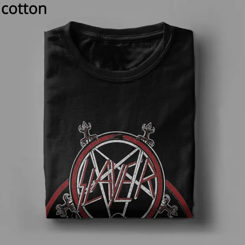 Мужская хипстерская хлопковая футболка с надписью «Slayer Live Undead» (art.: 3920c59dbc717) - 3920c59dbc717