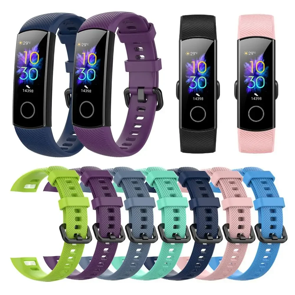 Спортивный браслет, сменный ремешок для часов Honor Band 5 4, силикон