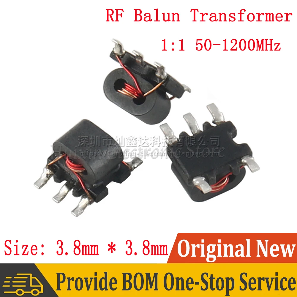 2Pcs RF Signal Transmission 50-1200MHz high frequency Gigabit 1:1 isolation balun transformer Balance Unbalance