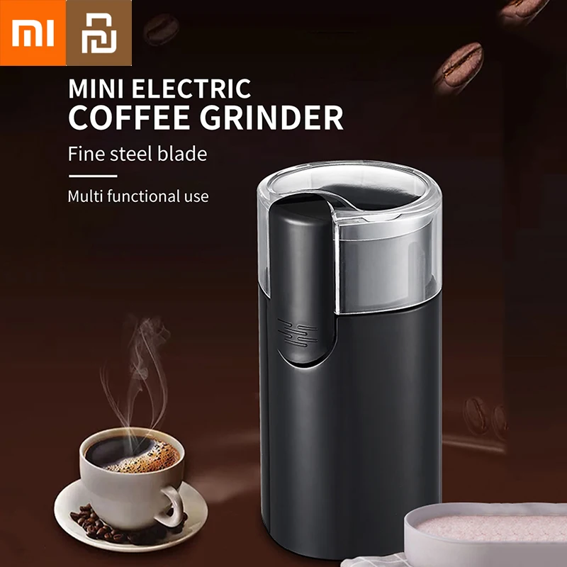 Кофемашина Xiaomi Youpin, электрическая кофемолка, мини-портативная нержавеющая сталь, порошковая шлифовка, быстрая дробилка, мельница для дома, новинка Mi