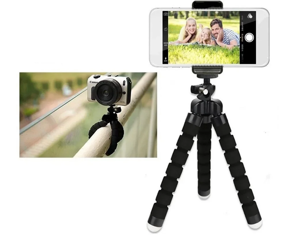 Фото Штативы ZLRLMHY для Gopro Hero 12 11 10 9 8 7 Черный MAX Гибкий штатив с мини-осьминогом Аксессуары Go Pro 6 5 YI Eken №5