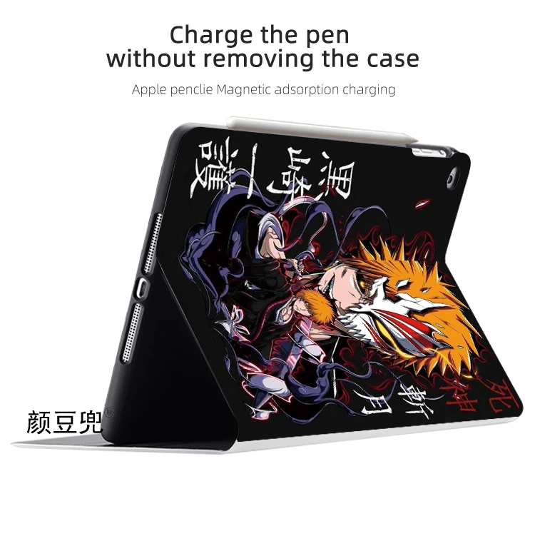 Фото Bleach Anime Kurosaki Ichig для iPad 10,2 9th Mini 6 5 Роскошный силиконовый чехол для iPad Air 4 5 10,9 для Pro 9,7 10,5 11 12,9 13 дюймов №2