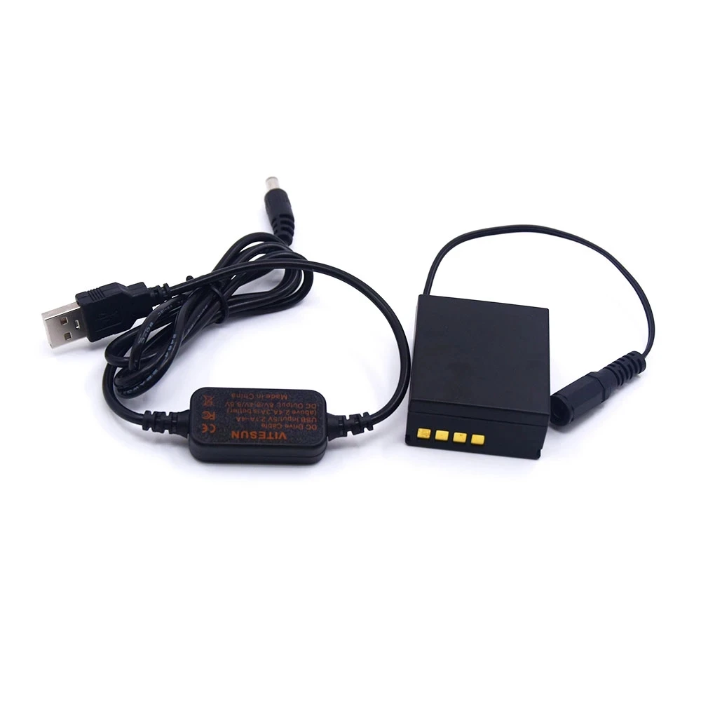 Фото Внешний аккумулятор 5 в USB-Кабель-адаптер + искусственная батарея для фотоаппарата Olympus EM1 MARK II PS-BLH1 EM1 Mark 2 №3